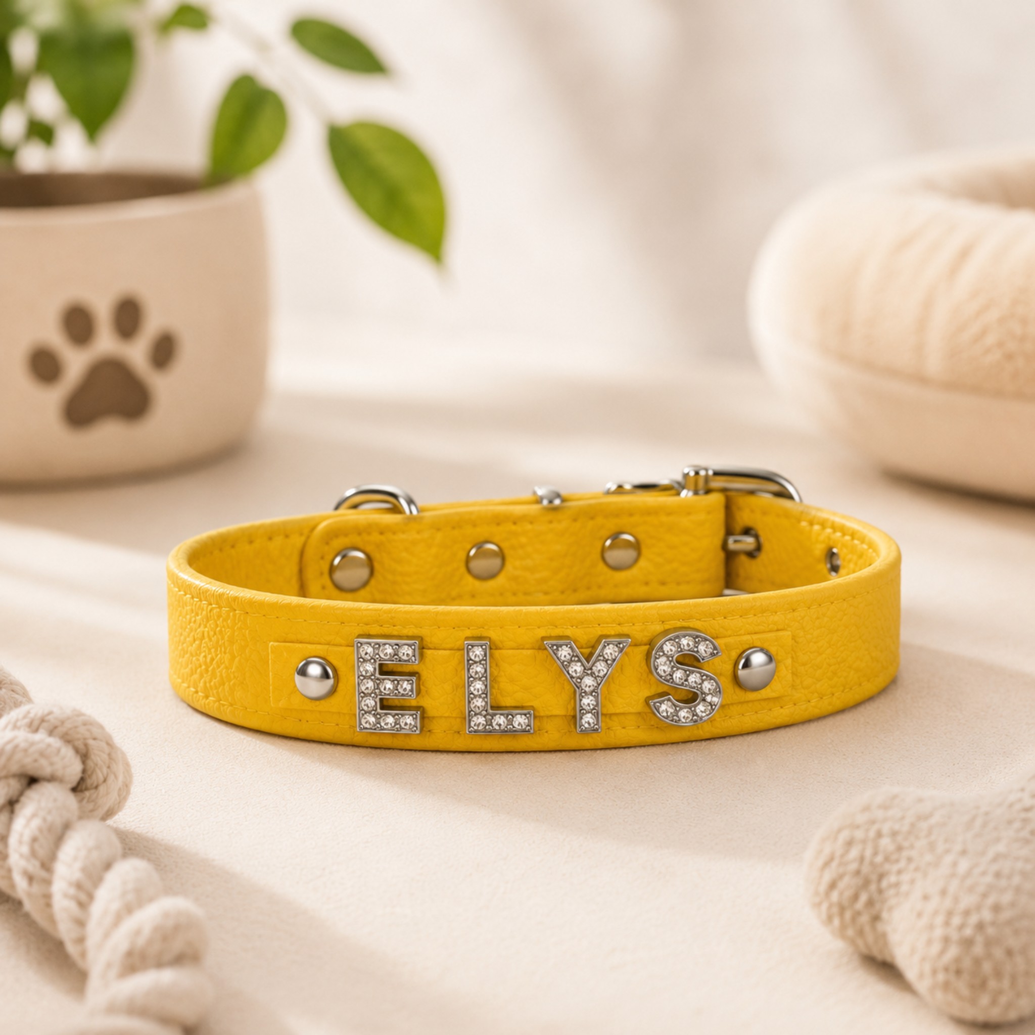 Collare Personalizzato in Ecopelle per Animali